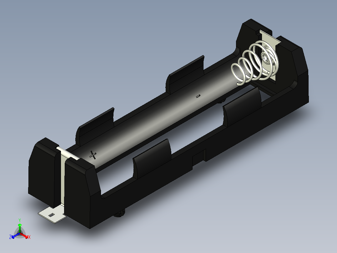 单电池支架SMT正等轴测图