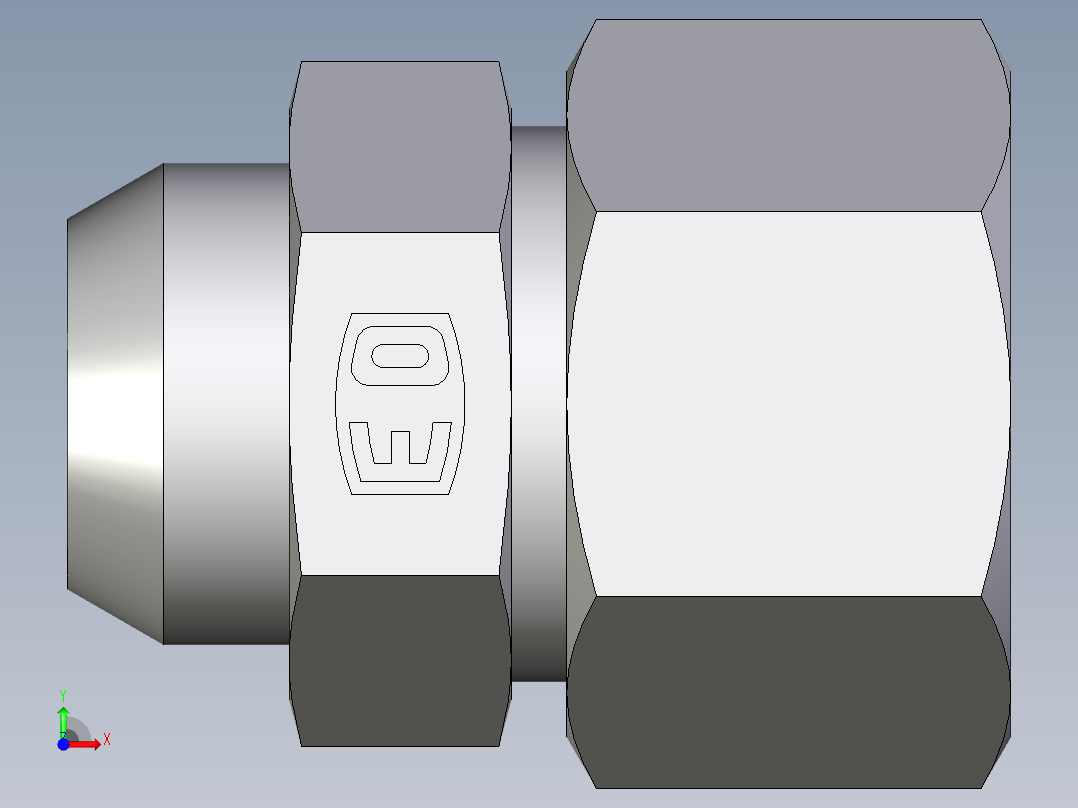 卡套式工业通用硬管接头EO_Weld_connector_AS20ZS71前视图