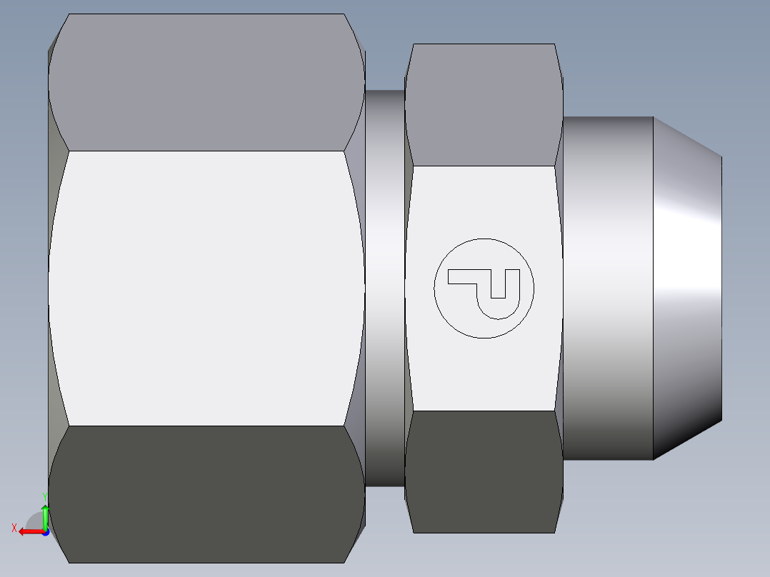 卡套式工业通用硬管接头EO_Weld_connector_AS20ZS71后视图