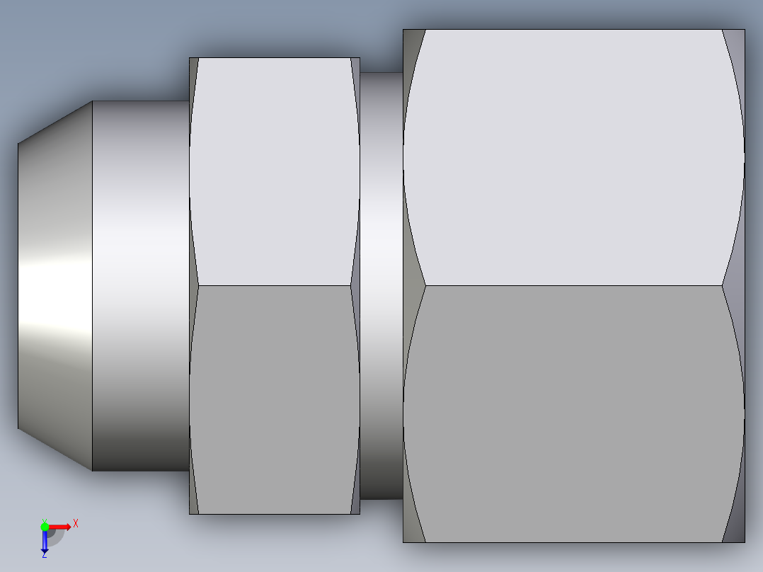 卡套式工业通用硬管接头EO_Weld_connector_AS20ZS71俯视图