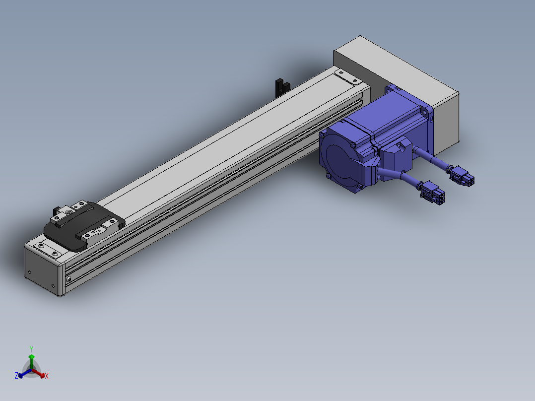 精密模组MY50-T10-300-BR-P20B-C4-C正等轴测图