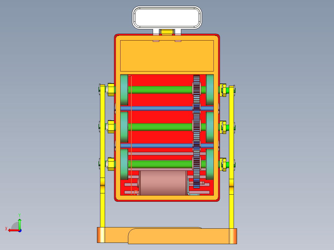 步行机器人后视图