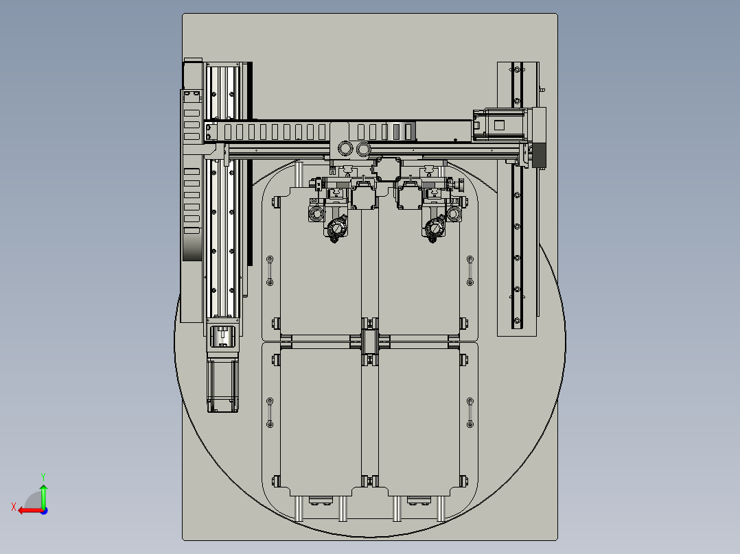 高速龙门自动螺丝机后视图