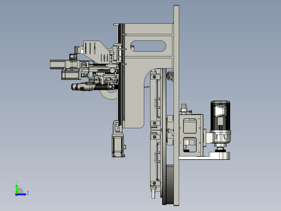 高速龙门自动螺丝机左视图