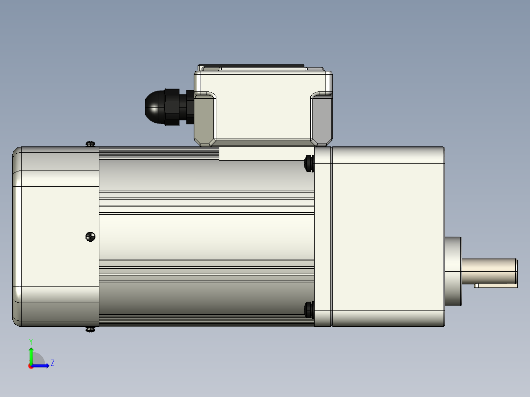 中国的JWD小齿轮电机系列直角中空减速机左视图