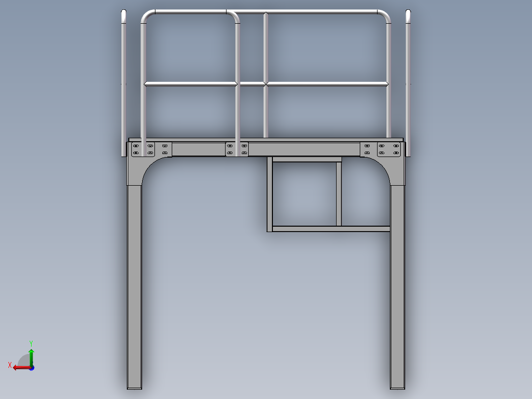 100x100架子后视图