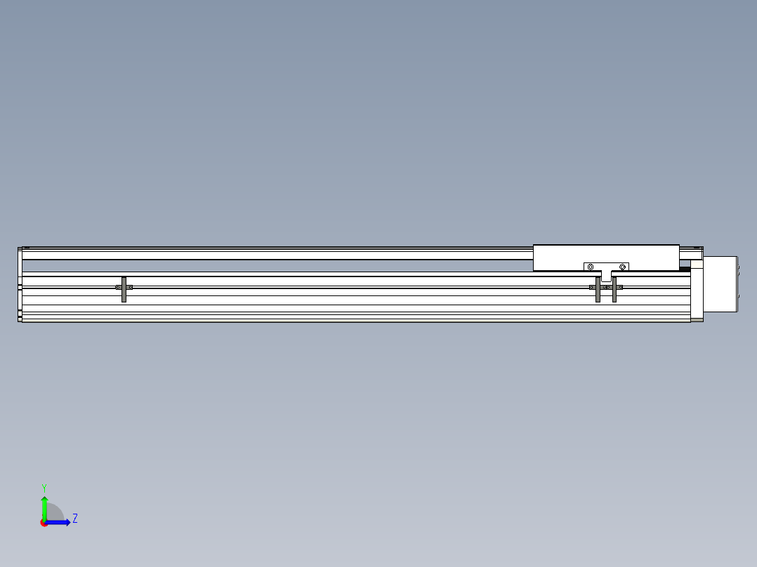 Toyo东佑达直线模组-ETH22-750-BL-400W+煞車左视图