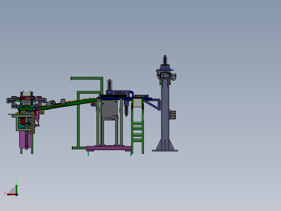 150高度自动化灌装生产线(1)后视图