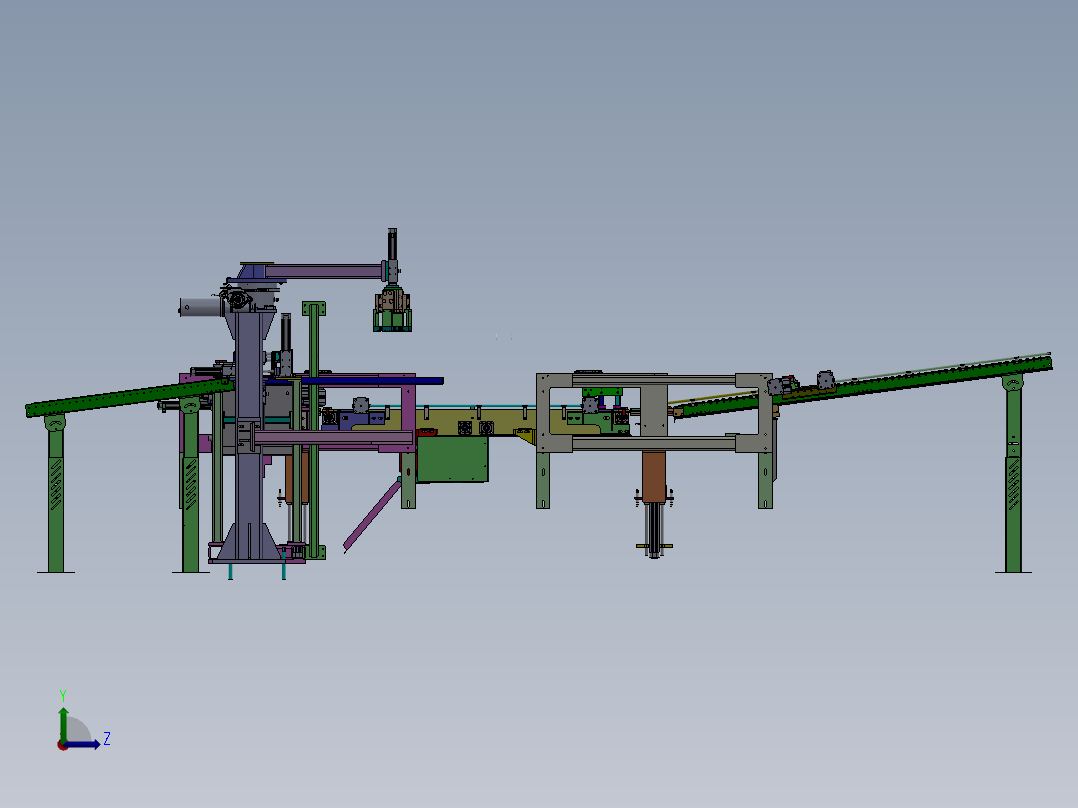 150高度自动化灌装生产线(1)左视图