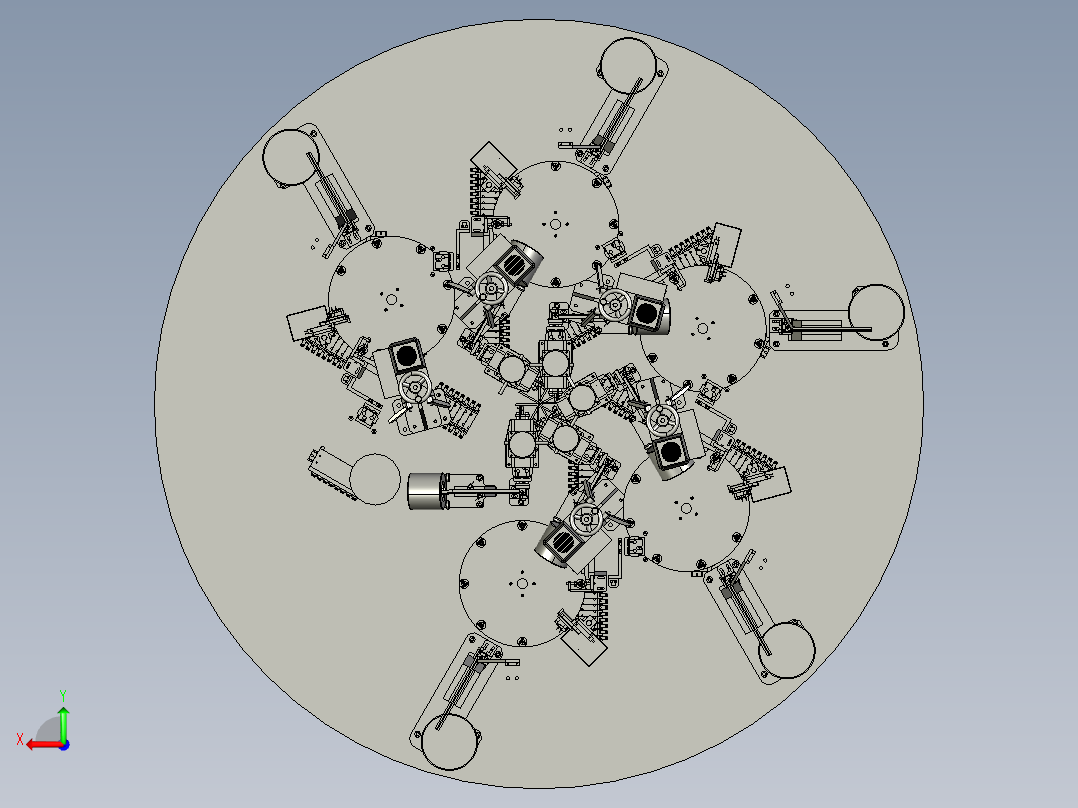 转盘式自动打标机后视图