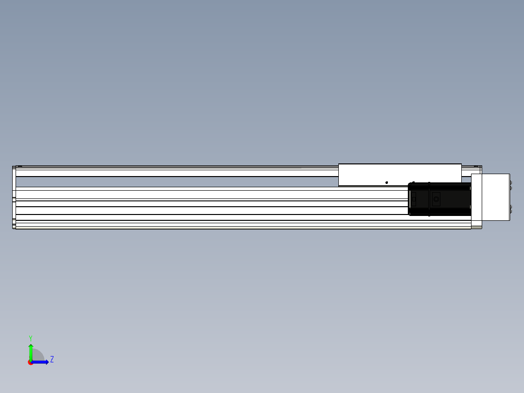 Toyo东佑达直线模组-ETH22-550-BR-400W+煞車左视图