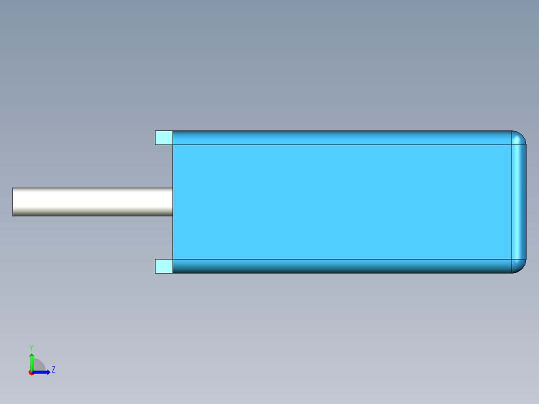 无源元件封装-CAP_BOX_7.3x2.5x6.5_BL左视图