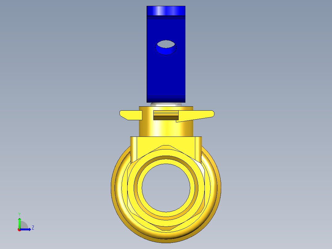 管道手动球阀-水管开关阀-手动阀门395_02_E_1左视图
