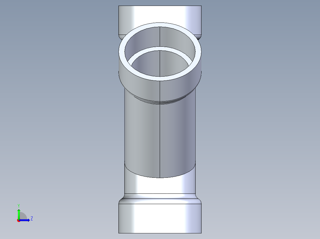 船舶管路系统S7_SeaDrainPLUS_DoubleWye-SxSxSxS_37E163501_1-1-2in Sea Drain Plus - Double Wye - SxSxSxS左视图