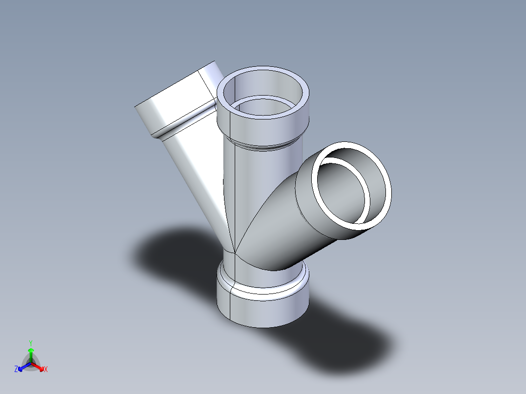 船舶管路系统S7_SeaDrainPLUS_DoubleWye-SxSxSxS_37E163501_1-1-2in Sea Drain Plus - Double Wye - SxSxSxS正等轴测图