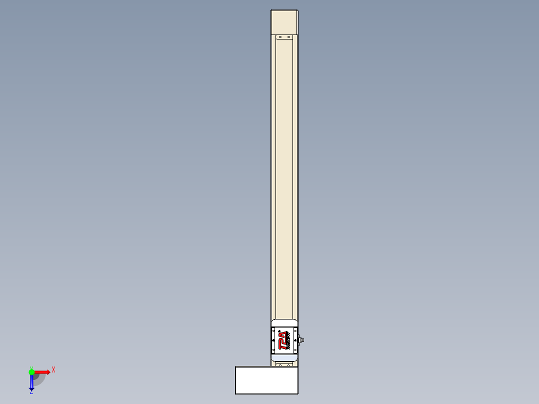 同步带全封闭直线模组TPA-HCB-65S-90-L650-ML-C-P10-N3俯视图
