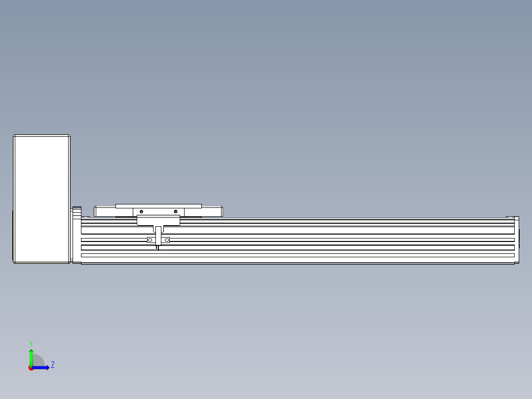同步带全封闭直线模组TPA-HCB-110D-90-L300-RU-C-P40-N3左视图