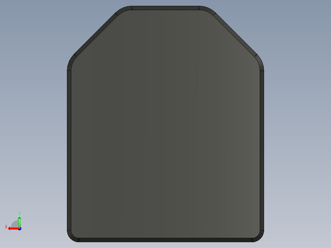 NIJ lvl IV装甲钢板300x250x25后视图