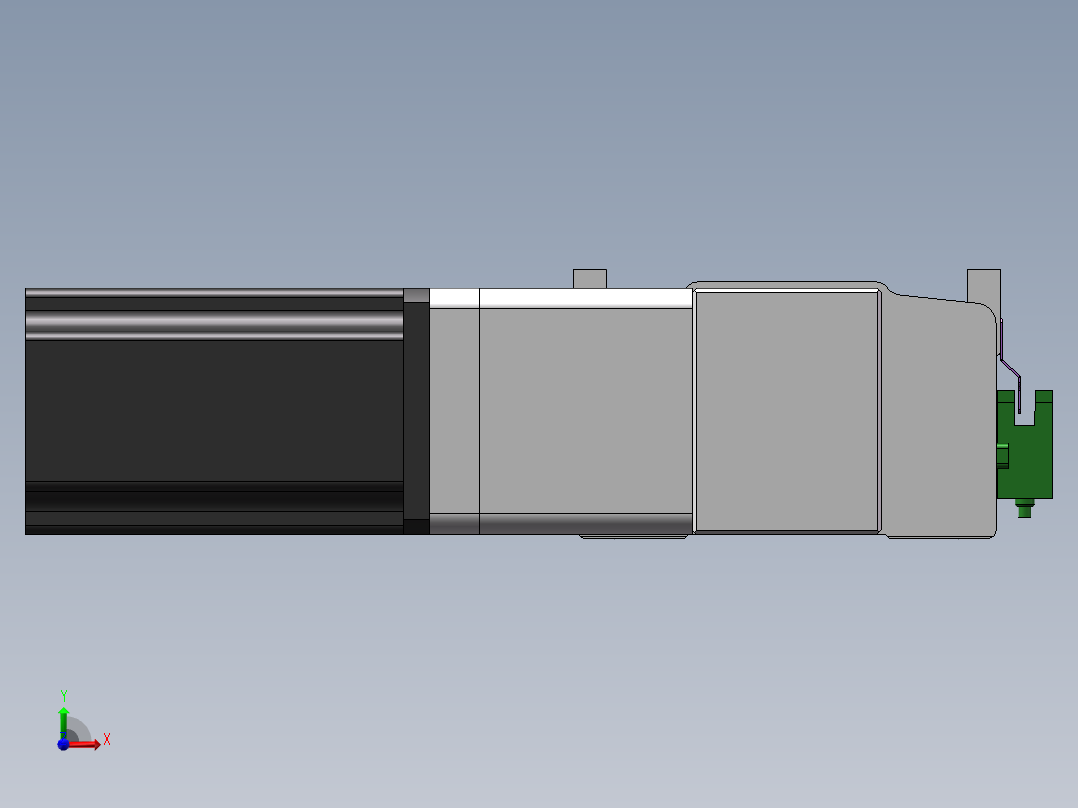 电动滑台模组STM100右折模型前视图
