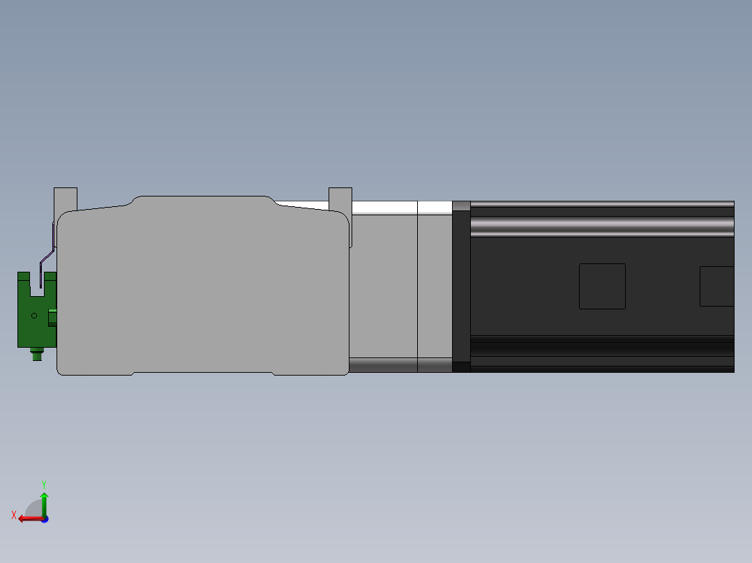 电动滑台模组STM100右折模型后视图
