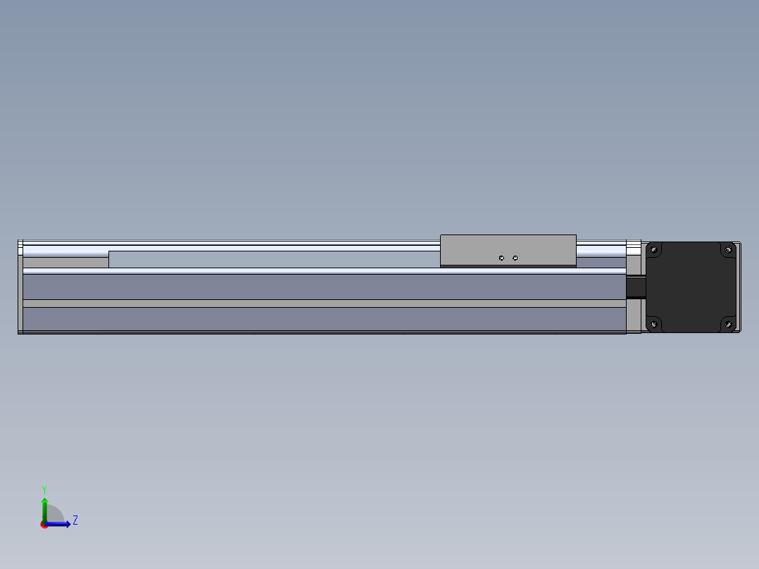 电动滑台模组STM100右折模型左视图