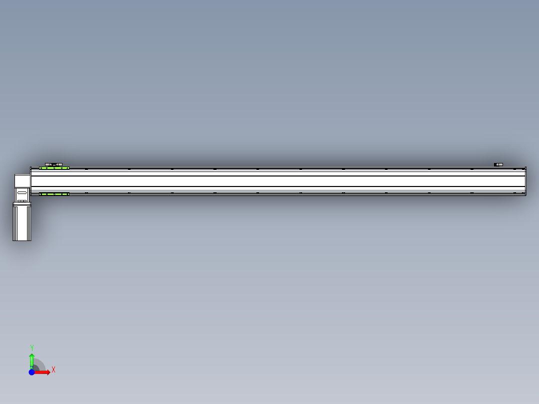 同步带滑台-半封闭B13-L90-S2050-L-Z86-D3前视图