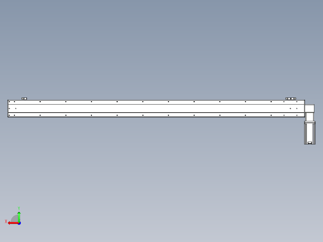 同步带滑台-半封闭B13-L90-S2050-L-Z86-D3后视图