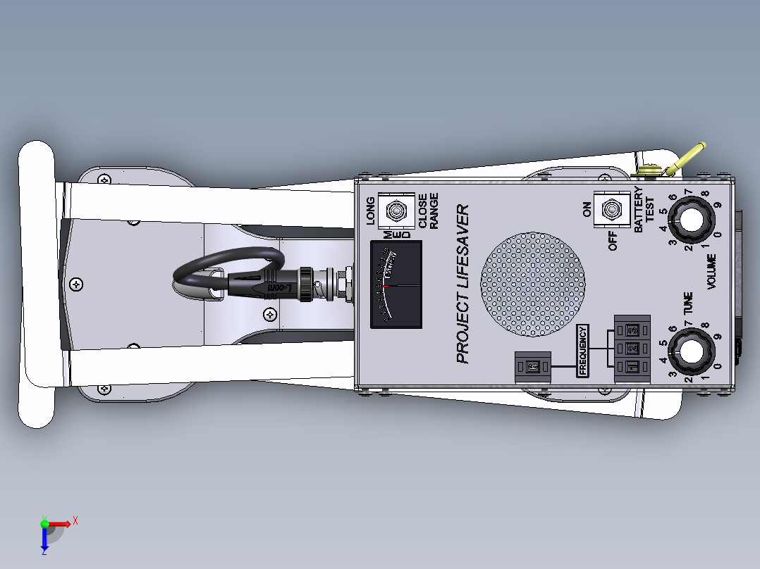 折叠天线俯视图