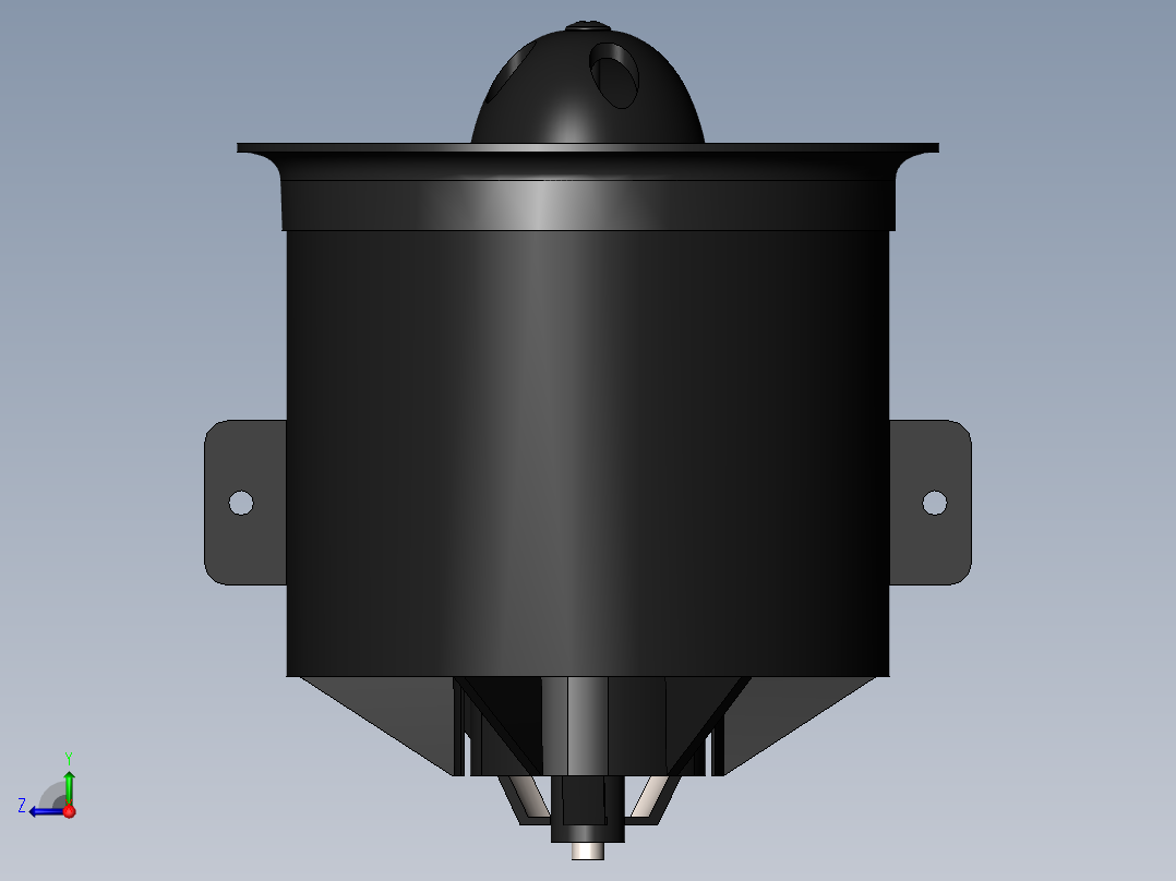 edf-70mm 12个风扇片右视图