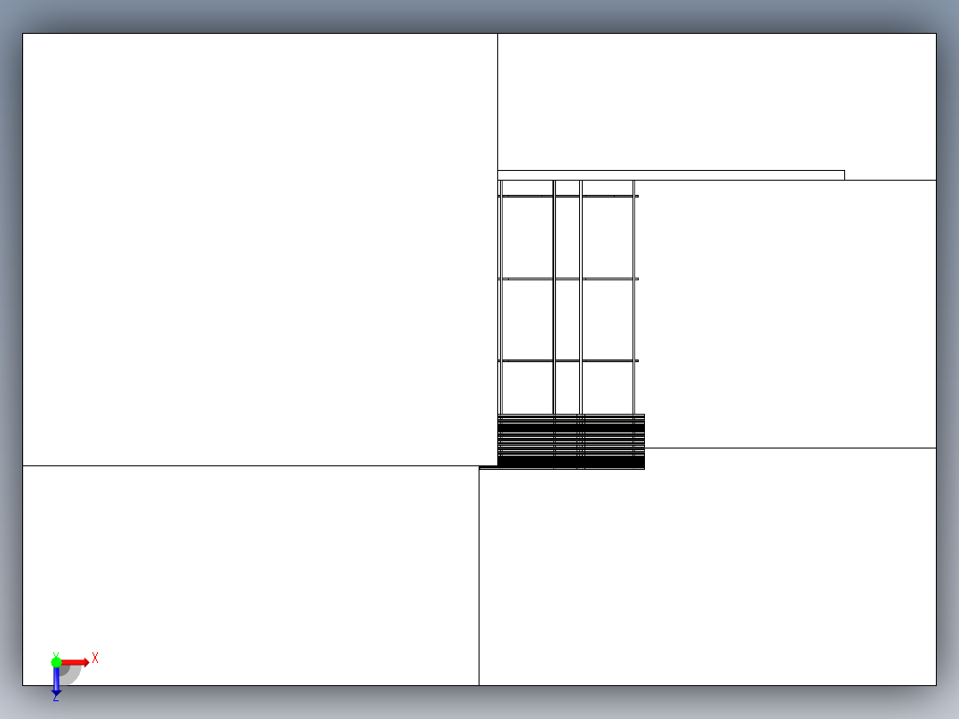 带有悬臂架的简易屋顶俯视图