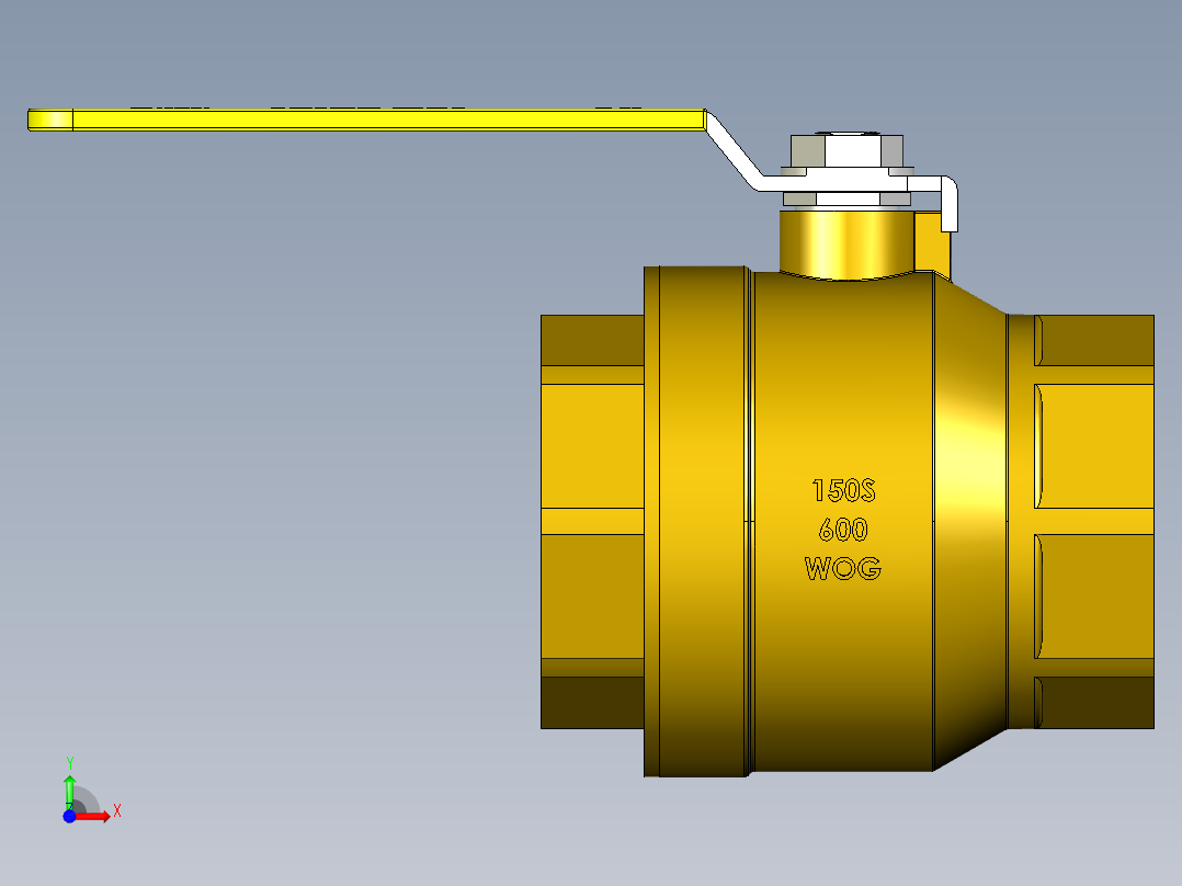 管道手动球阀-水管开关阀-手动阀门铜球阀DN80前视图