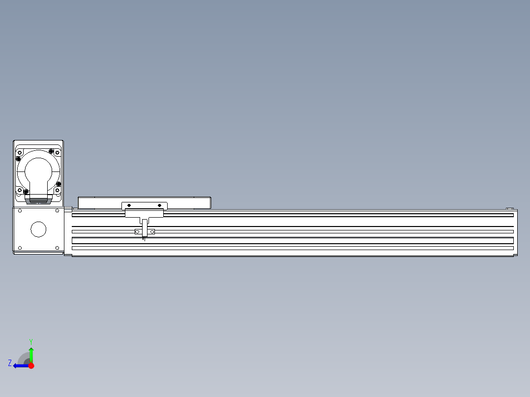 同步带全封闭直线模组TPA-HCB-120D-90-L350-LU-C-P40-N3右视图