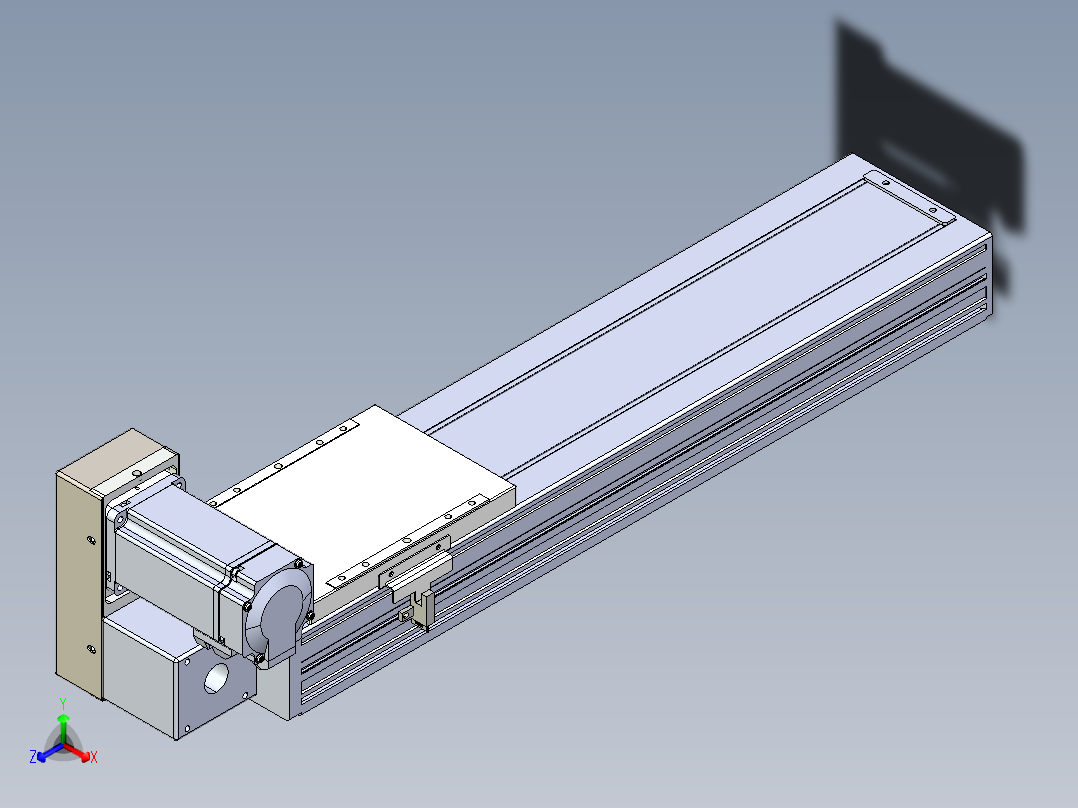 同步带全封闭直线模组TPA-HCB-120D-90-L350-LU-C-P40-N3正等轴测图