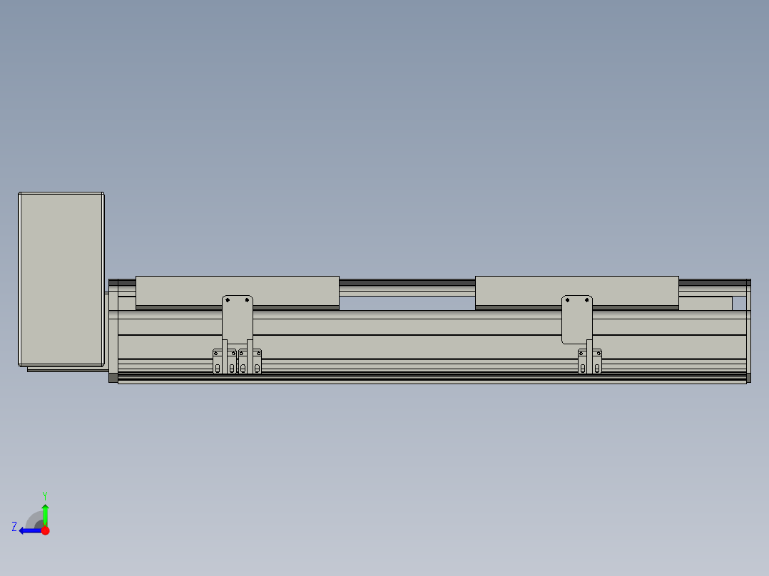 直线模组LHB21-L40-S350-RU设计图纸右视图