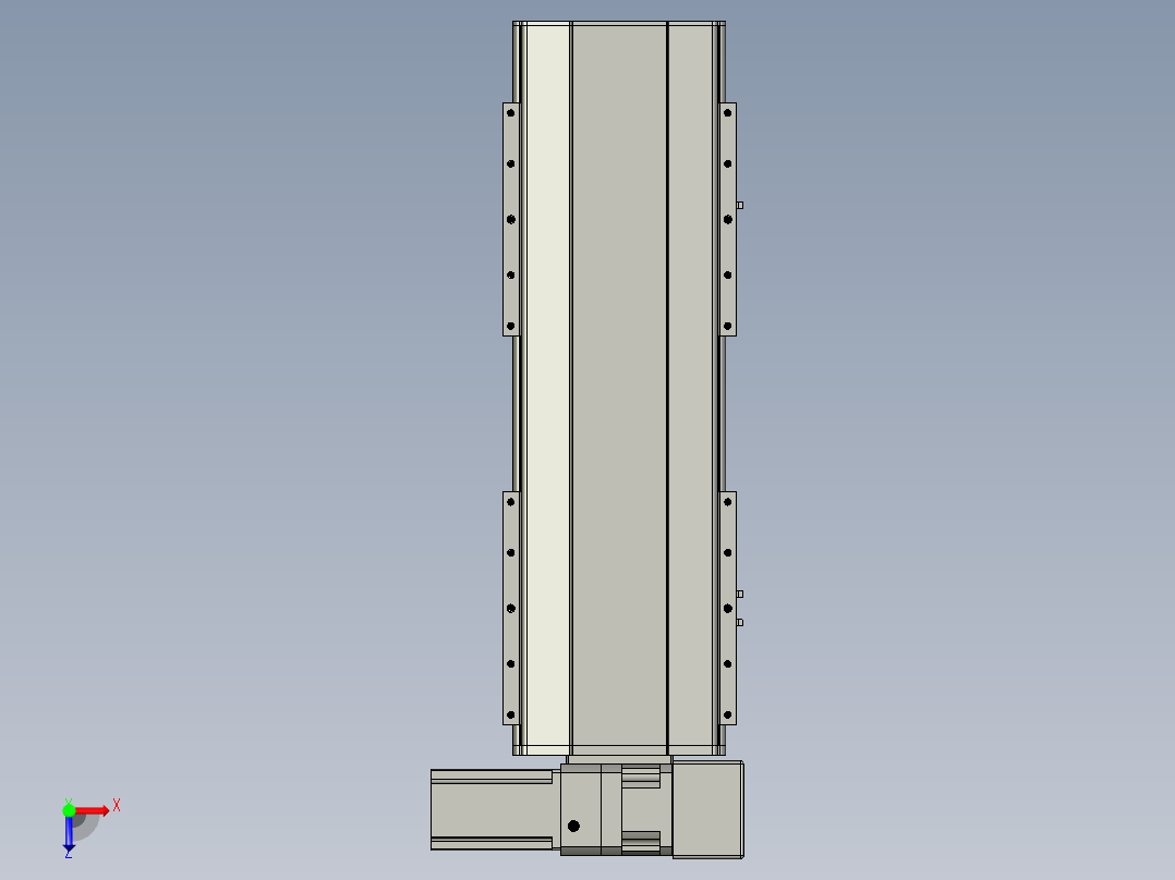 直线模组LHB21-L40-S350-RU设计图纸俯视图