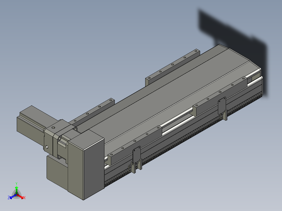 直线模组LHB21-L40-S350-RU设计图纸正等轴测图
