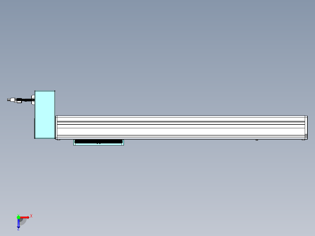 威洛博VBC同步带传动一无尘环境VBC14-L45-S500-BRD-ZP40-C3俯视图