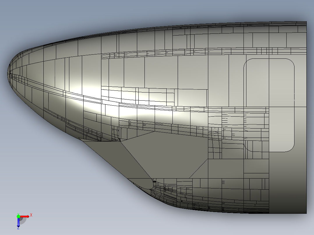 飞机驾驶舱模型俯视图