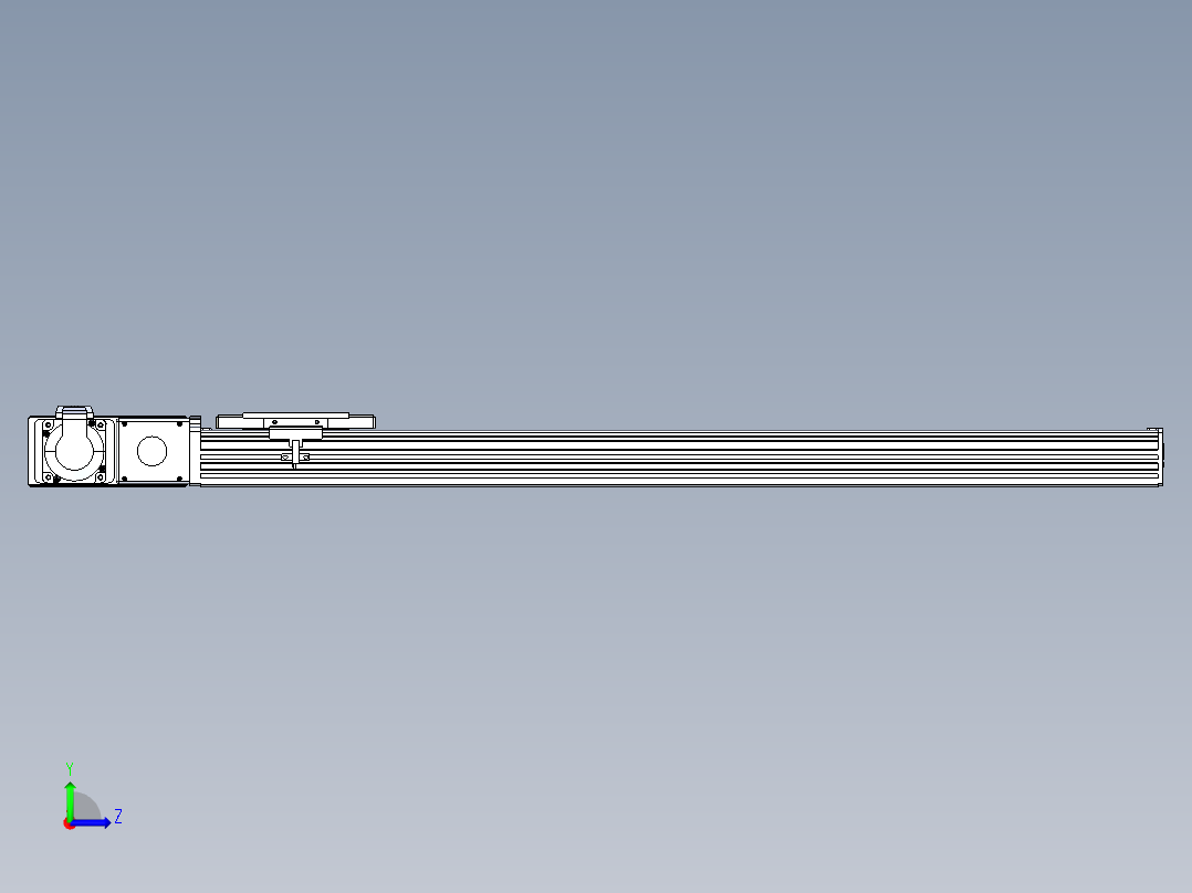 同步带全封闭直线模组TPA-HCB-110D-90-L700-ML-Y-P40-N3左视图
