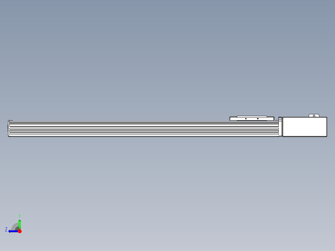 同步带全封闭直线模组TPA-HCB-110D-90-L700-ML-Y-P40-N3右视图