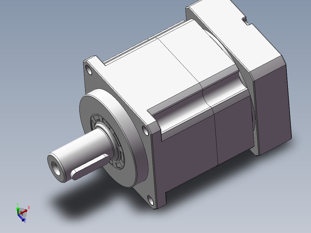 行星减速机60法兰减速机 FAB060D-L1-S2-P2-14-50-70-M4-34主视图