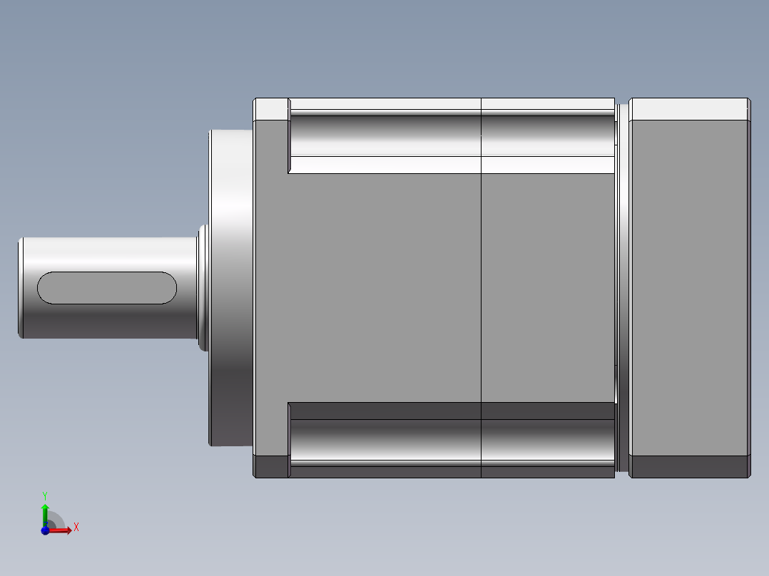 行星减速机60法兰减速机 FAB060D-L1-S2-P2-14-50-70-M4-34前视图
