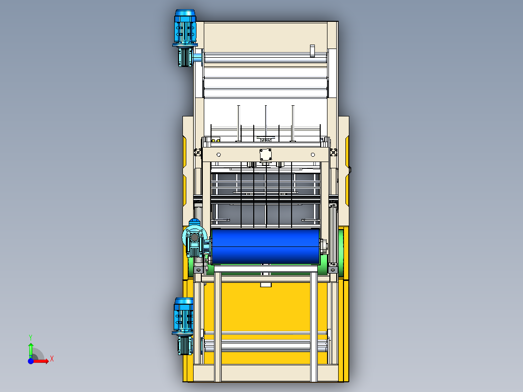矿泉水瓶瓶装液体膜包机step前视图