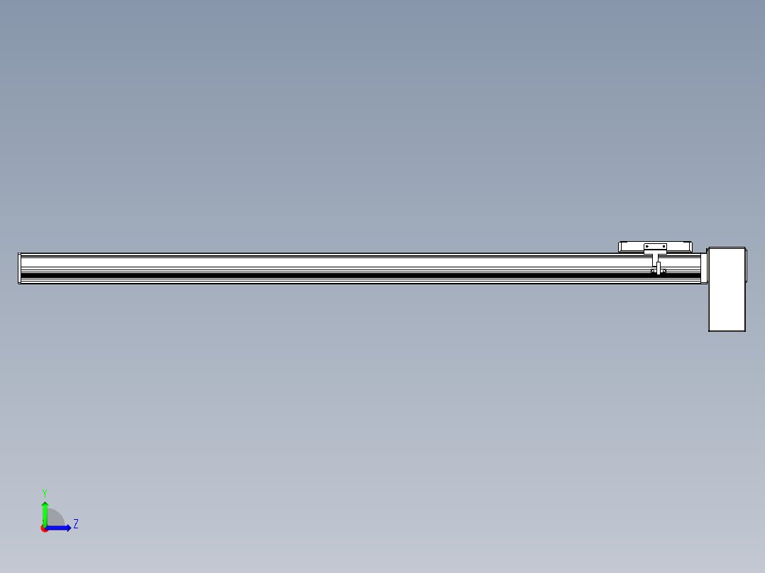 同步带全封闭直线模组TPA-HCB-105D-90-L1000-LP-Y-P20-N3左视图