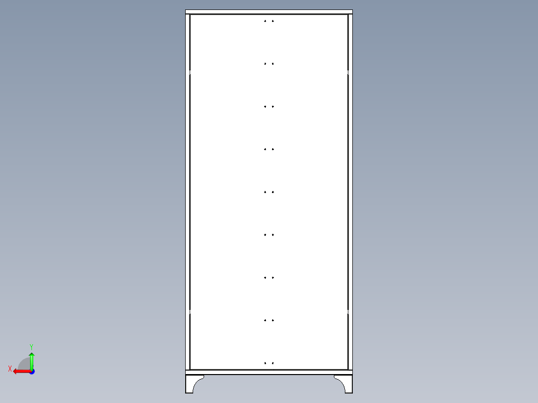 金属板衣柜后视图