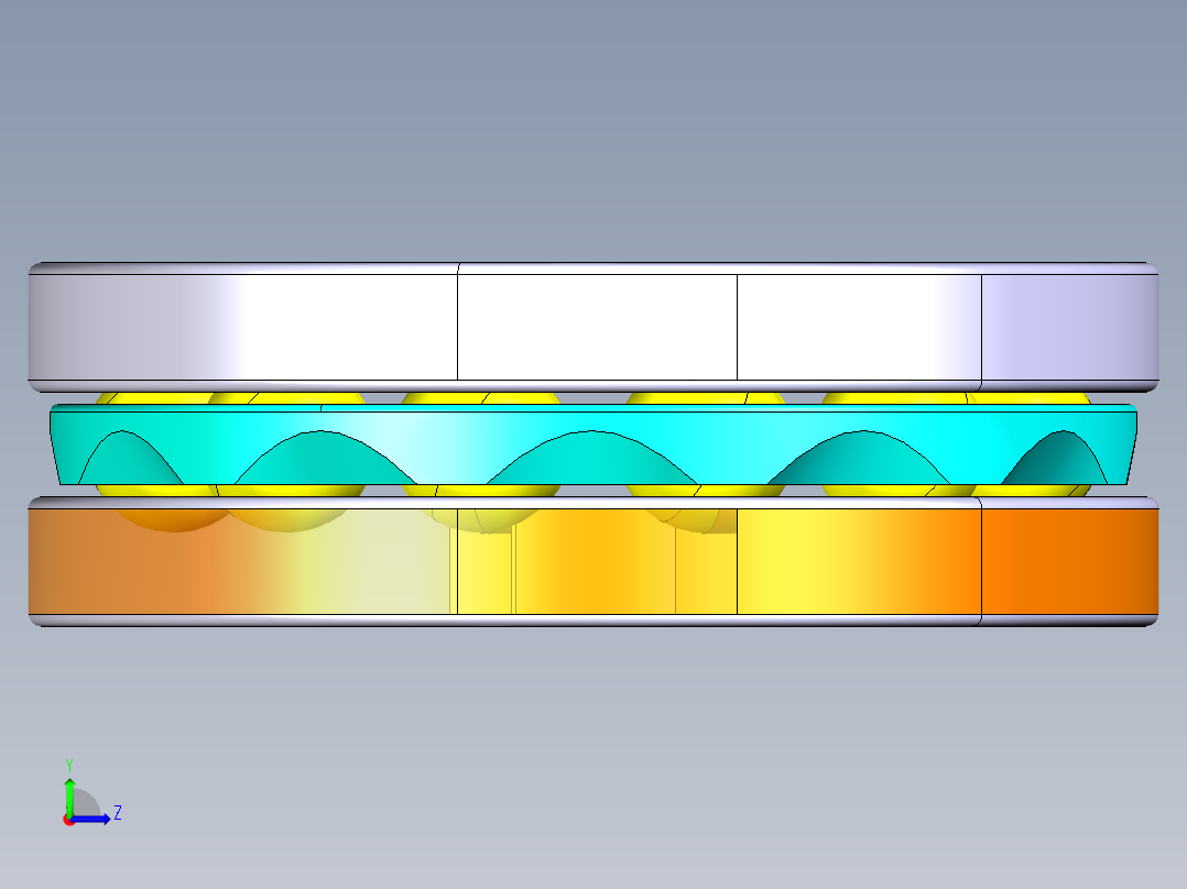 平面推力球轴承51102左视图