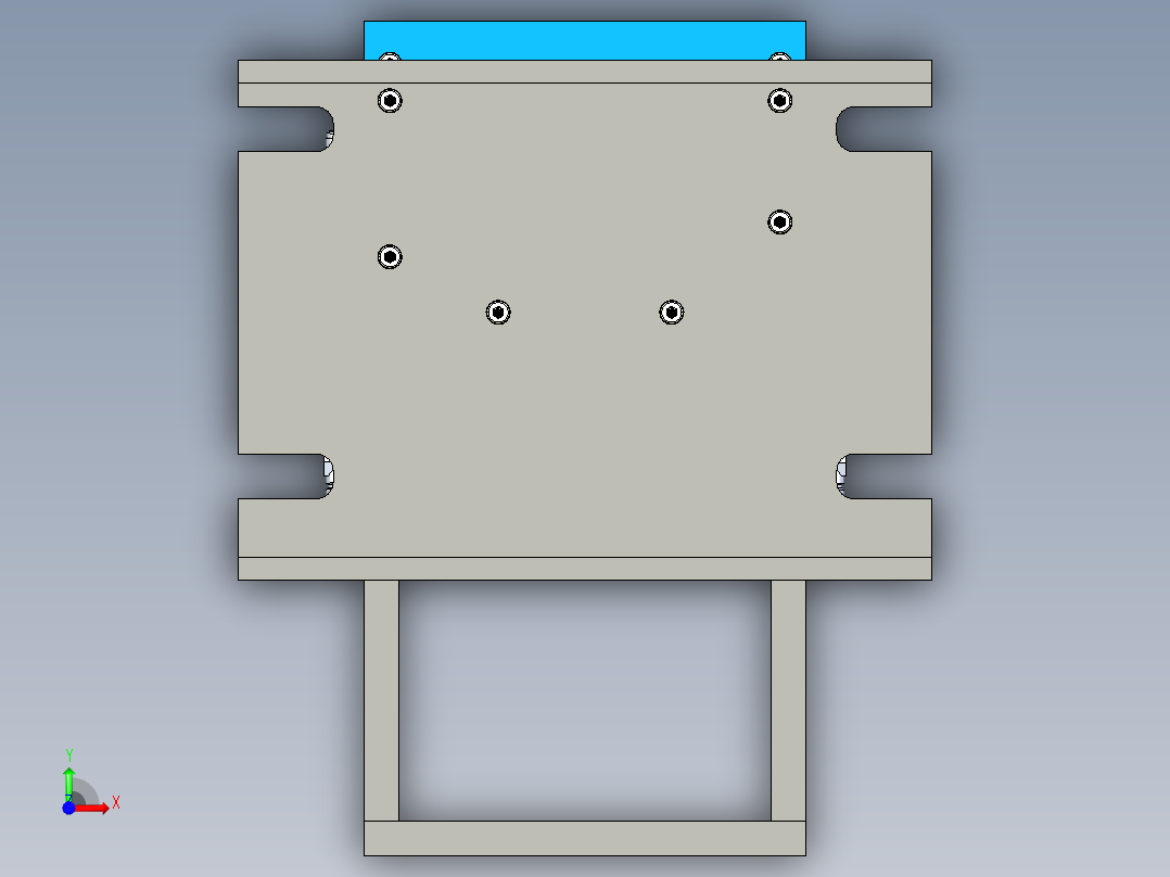 百事pet吹塑模具前视图