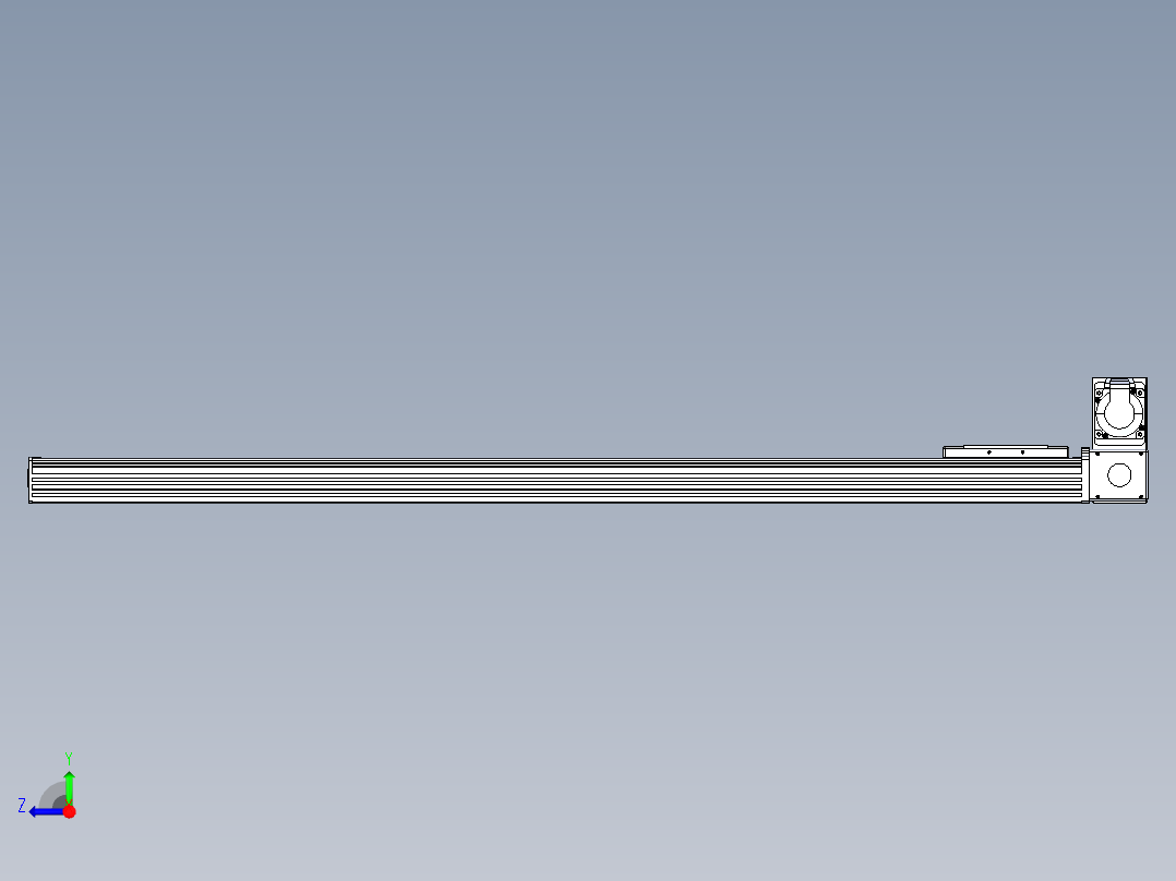 同步带全封闭直线模组TPA-HCB-110D-90-L1050-RU-C-P40-N3右视图