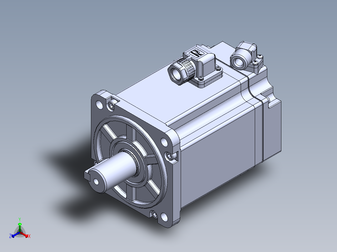 汇川电机（750w低惯量普通）MS1H1-75B30CB-A331Z 外形图主视图