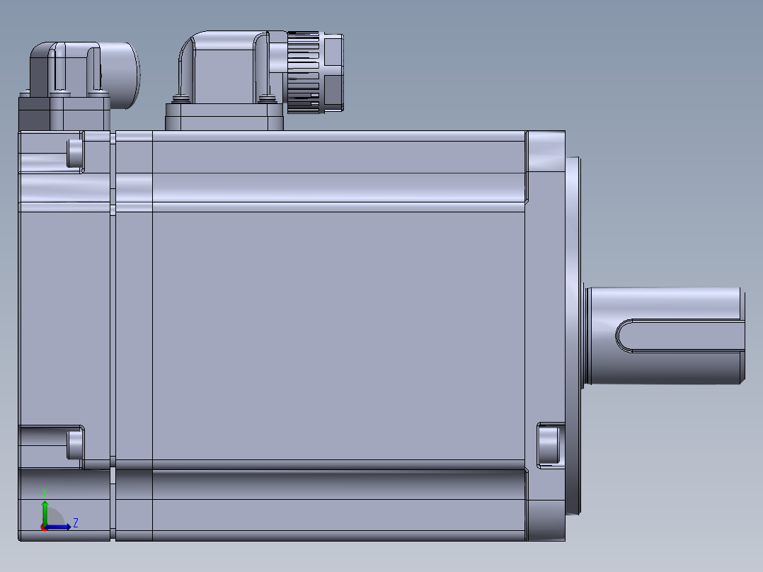 汇川电机（750w低惯量普通）MS1H1-75B30CB-A331Z 外形图左视图